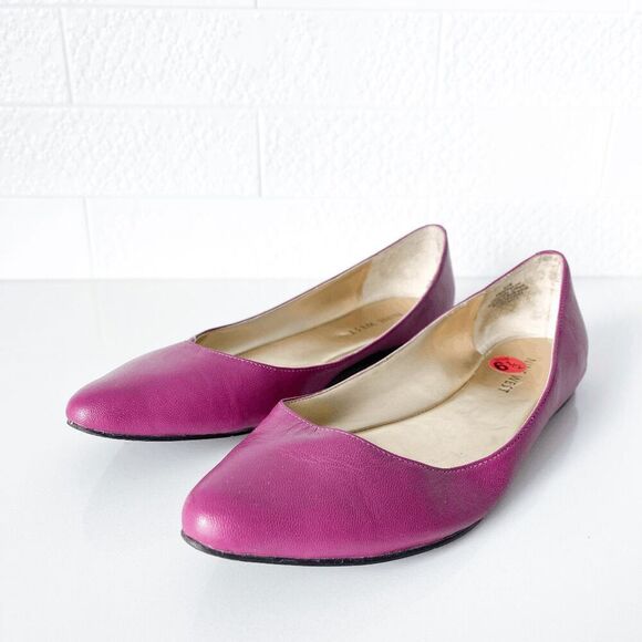 Nine West Womens Slip On Pointed Toe Speakup Ballet Flats Magenta 6.5 - Picture 3 of 8